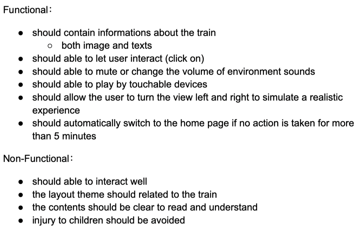 Functional and non-functional requirements