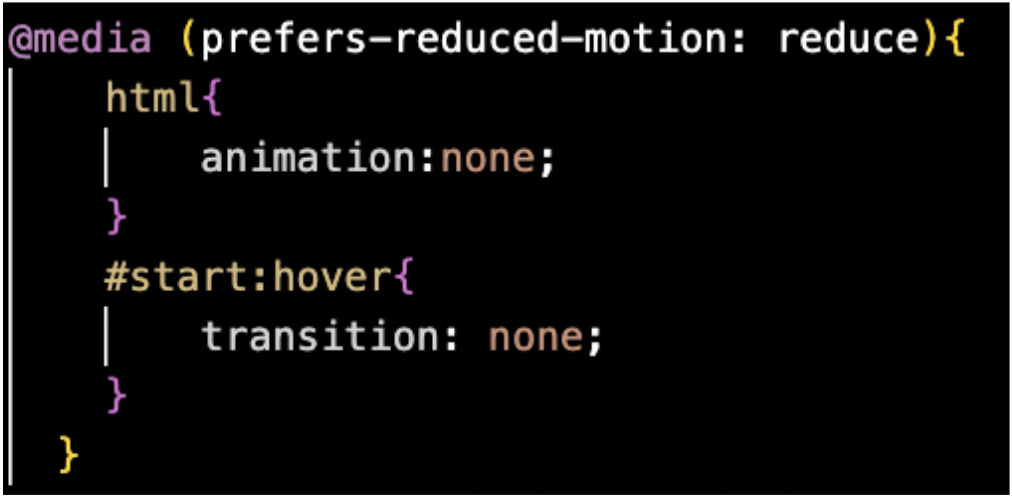 CSS - reduce motion